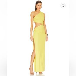 Deck Maxi Dress in Lime Michael Costello XXS
